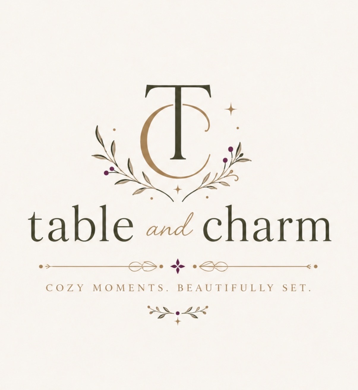 Table and Charm monogram